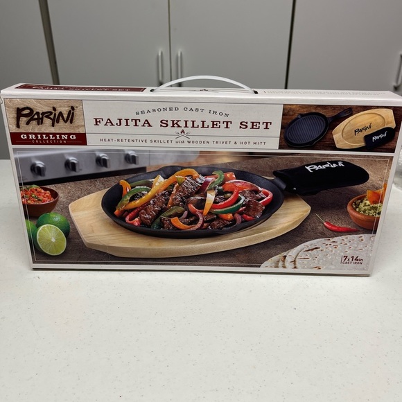 Parini Black Fajita Skillet Set - Picture 1 of 7